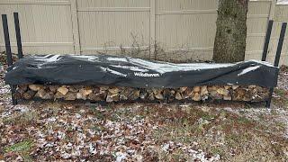 Woodhaven 12 Foot Firewood Rack Review (the best way to hold & protect all your wood all year long!)