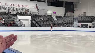 Amber Glenn 2021 Cranberry Cup International Short Program Triple Axel attempt