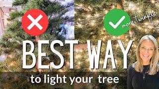 How to Light a Christmas tree for Maximum TWINKLE! Easy and Beautiful--the Best Way to Add Lights!