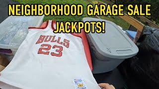 HUGE NEIGHBORHOOD GARAGE SALE FULL OF BOLO ITEMS TO RESELL ON EBAY! #ebay #reseller #bolo #jackpot