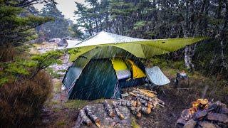 WINTER CAMPING - Two Nights - Snow and Heavy Rain