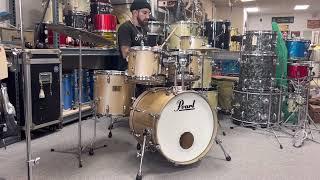 2000s Pearl Masters Custom Platinum Mist Drum Set