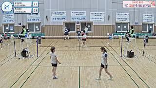 여복 50 B 결승| (중랑클럽) 김유정/이혜숙 vs (중화클럽) 강민경/김윤희[2023년 중랑구 장미축제 전국 생활체육 배드민턴대회(묵동)]