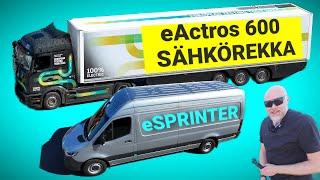 535.  Uusi Mercedes eSprinter-jättipaku isolla akulla ja eActros 600 -sähkörekka