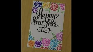 WELCOME 2021️ | Easy calligraphy | step-by-step | ARTS N LINES #shorts