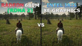 Radeon 680M (RDNA 2) vs Intel Iris XE Graphics Gaming Test ! 2022
