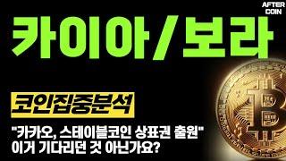 [카이아/보라 코인] "카카오, 스테이블코인 상표권 출원" 이거 기다리던 것 아닌가요? #카이아코인전망 #카이아코인분석 #보라코인전망 #보라코인분석