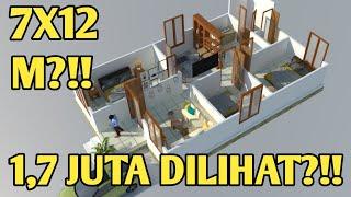 DENAH RUMAH 7X12 3 KAMAR TIDUR