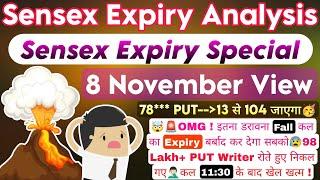 Sensex Expiry Day Strategy | Sensex Expiry Day Hero Zero Strategy & Sensex Prediction For 8th Nov