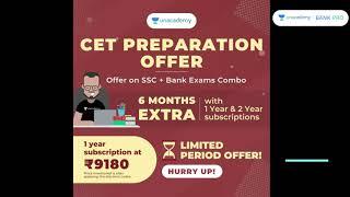 Mega Offer for CET Exam Aspirants| Bank Pro by Unacademy|Manish Grover