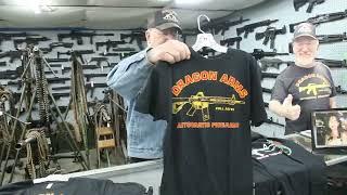 Dragonman Showing Off T-Shirt Designs