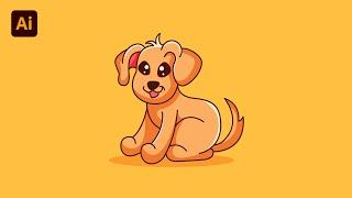 Adobe Illustrator Tutorial: Draw Beautiful Cute Puppy from Sketch | Hiru Designs