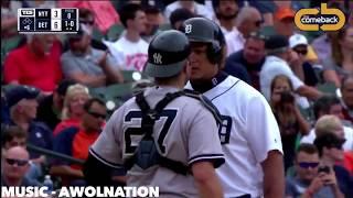 David Robertson Flies Out of Bullpen in Tigers Brawl Miguel Cabrera Austin Romine