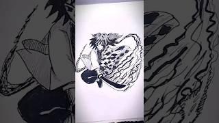 Speed Drawing StickMan Giyu  #shorts #anime #drawing #demonslayer