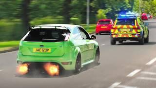 Boy Racers vs. POLICE Leaving a Car Show!