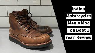 Indian Motorcycle Men's Moc Toe Boots 1 Year Honest Review