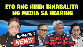 ETO ANG HINDI BINABALITA NG MEDIA SA HEARING