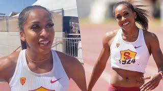 Celera Barnes Shocked After 10.82 100m At Texas Relays