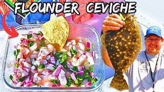 Super Easy *FLOUNDER CEVICHE* The ULTIMATE Flounder {Catch Clean Cook} on the Boat!