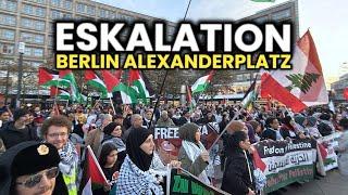 Arabische Demo eskaliert komplett! ￼ Berlin Alexanderplatz