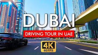  Dubai Driving Tour in 4K Video. Explore from Downtown Burj Khalifa to Al Barsha skyline views