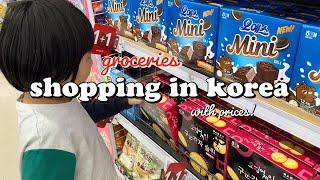 shopping in korea vlog  grocery food haul with prices  pepero day with new jeans