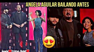 ANGELA AGUILAR BAILANDO ANTES DE ENTREGARLE EL PREMIO A KANY GARCIA ESTABA NERVIOSA