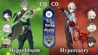 C0R1 Alhaitham Hyperbloom & C0R1 Arlecchino Hypercarry | NEW Spiral Abyss 5.1| Genshin Impact