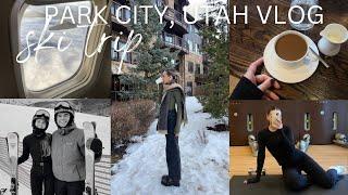 SKI TRIP!!! PARK CITY, UTAH (VLOG) coziest + cutest trip EVER, skiing for the first time & relaxing