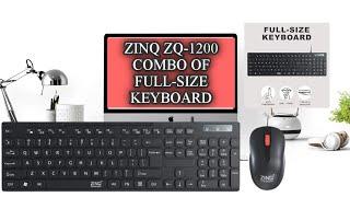 Zinq ZQ-1200 Combo of Full-Size Keyboard with optica l mouse Best keyboard and mouse