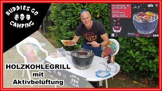 Grillmeister ( Lidl )  - Holzkohlegrill mit Aktivbelüftung - Test und Fazit | Camping Gadget