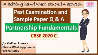 Past Examination and Sample Paper Solutions| CBSE 2020 C| Class 12| Accounts Solutions@learnwithease