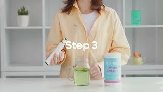 How to prepare a Matcha Collagen Teangle