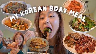 bday vlog | EVERYTHING I ATE (my korean mom cooked for my bday)