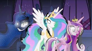 Aftermath/darkness is magic with Celestia candance Luna spike twilight crusaders and gilda