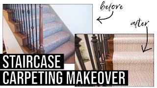 STAIRCASE Renovation: Shag Carpet to BERBER CARPET for STAIRS Remodel Ideas, Tips and Tricks