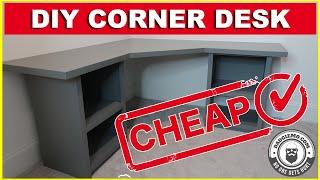 How to Make a DIY CORNER DESK on a BUDGET - DAD HACK