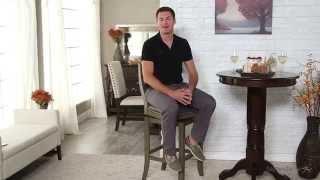 Belham Living Mason Swivel Leather Bar Stool - Grey - Product Review Video