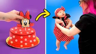 FIZ A FESTA DE 1 MÊS DA MELISSA COM TEMA DA MINNIE ️ DIY de TODAS as ideias e Decorações