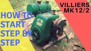 How to Start a old Villiers Mk 12/ 2 engine | Cold start ft: Nandhu Achari