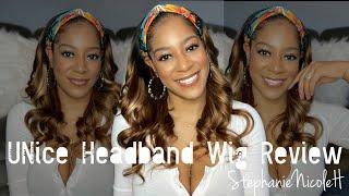 UNice Amazon Ombre Straight Headband Wig Review| How I Curl | Easy Styles | StephanieNicoleH