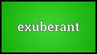 Exuberant Meaning