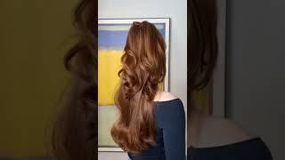 Nail the iconic #BarbieMovie look with this #halfupstyle hair hack!