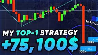 NET PROFIT +75,100$ using my TOP-1 Binary Options Strategy | Pocket option strategy for Beginners