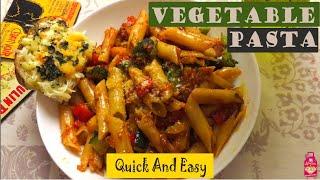 Tastiest Vegetable Pasta in Red Sauce - A Treat for Vegetarians - Healthy and Yummy Penne  Pasta