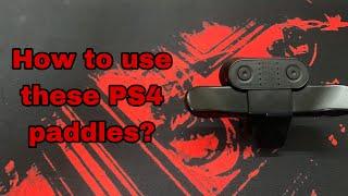 How to use PS4 paddles