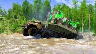 Amazing driver skills | truck against flood current