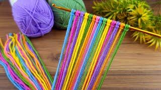 I made a wonderful knitting with colorful yarns! let's watch #crochet #knitting