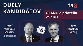 Duely kandidátov: Jozef Viskupič (OĽANO a priatelia) vs Igor Janckulík (KDH)