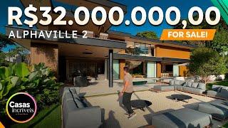 AN IMPRESSIVE HOUSE FOR R$32,000,000.00 | 5 SUITES | ALPHAVILLE II | IN DETAIL!